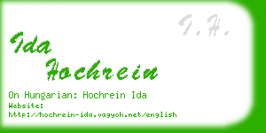 ida hochrein business card